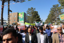 حضور پرشور و گسترده دانشگاهیان دانشگاه صنعتی بیرجند در راهپیمایی یوم‌الله ۱۳ آبان