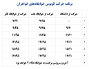 اطلاعیه - برنامه حرکت اتوبوس خوابگاه‌های خواهران
