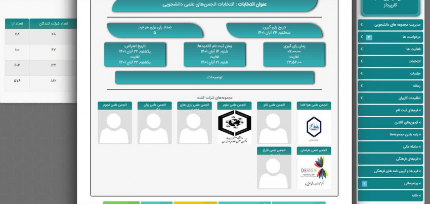 انتخابات کانون‌های فرهنگی و اجتماعی و انجمن‌های علمی دانشجویی برگزار گردید