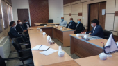 جلسه رئیس گروه کارآفرینی و ارتباط با صنعت دانشگاه با مسئولین بسیج اساتید و مهندسی استان